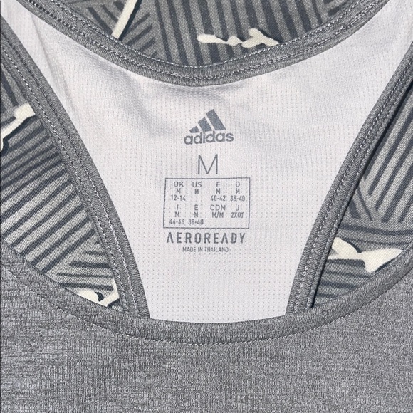 Adidas 2 pc Women's Gray and Black Tank Tops Aeroready sz M - Picture 4 of 8